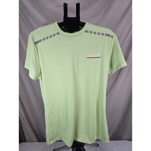 lime green U-Haul brand employee performance‎ t-shirt with reflectives Large L